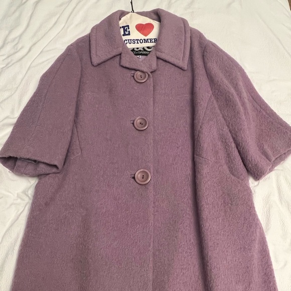D&G lilac wool coat IT 40 - Picture 3 of 5